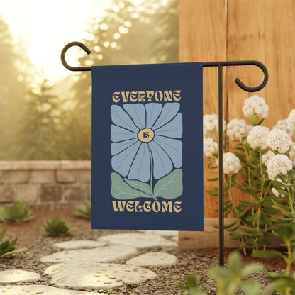Everyone Is Welcome Here Floral Garden Flag