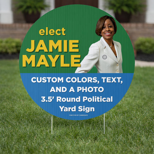 3.5' Round Political Yard Sign
