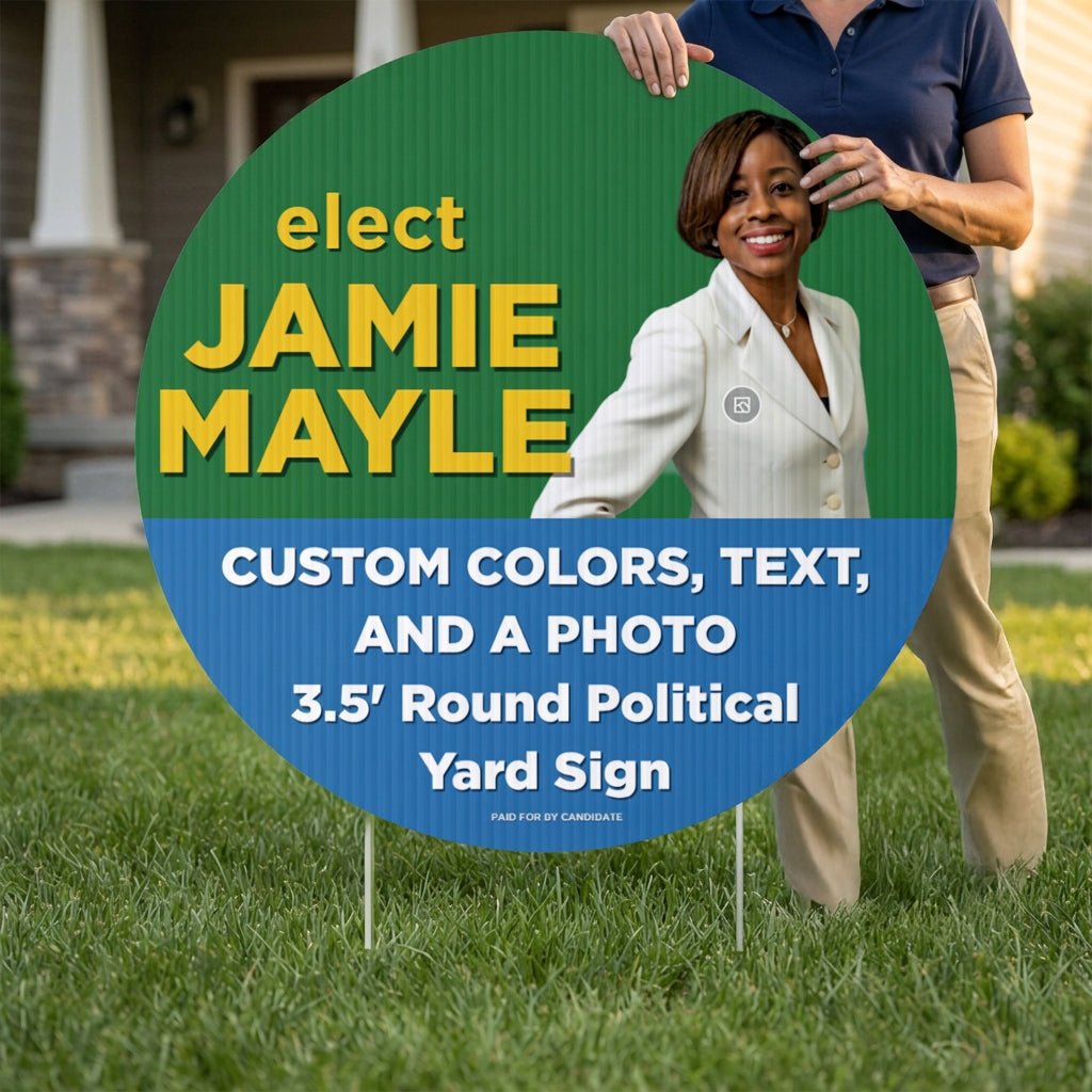3.5' Round Political Yard Sign