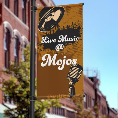 36"x48" Promotional Pole Banner, Live Music