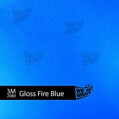 3M Gloss Fire Blue Tesla Steering Wheel Trim Decal Kit (3pcs) | Cybertruck