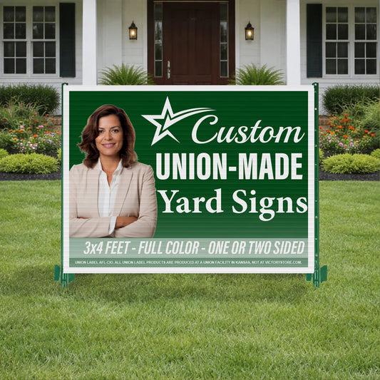 3'x4' Union Label Road Signs, Full - Color