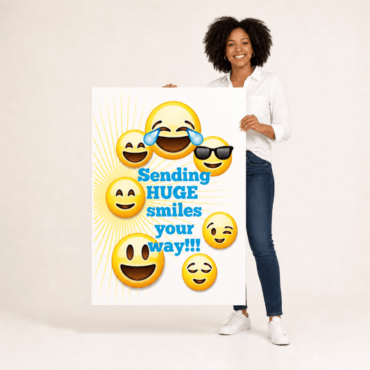 4' Custom Giant Sending Smiles Your Way Get Well Greeting Card