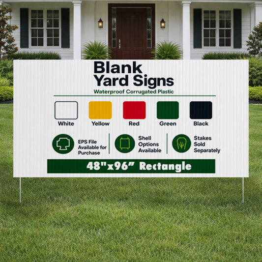 4'x8' 4mm Corrugated Plastic Blank Yard Signs