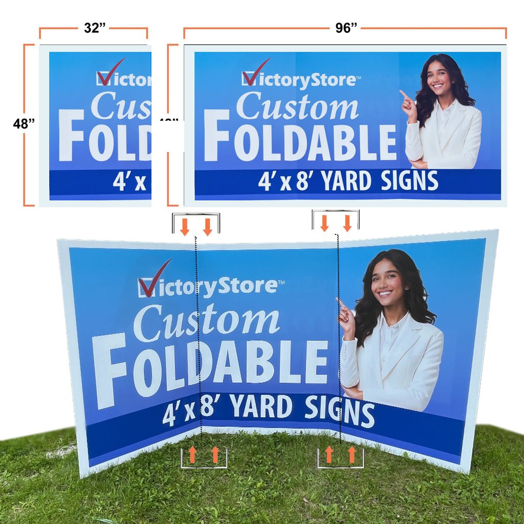 LIKIYA サイン 4 Custom Large Highway & Road Signs | 4'x8' | Foldable Style