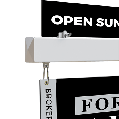 5ft Professional Real Estate Vinyl L - Frame Post 36" W, with Sliding Clips