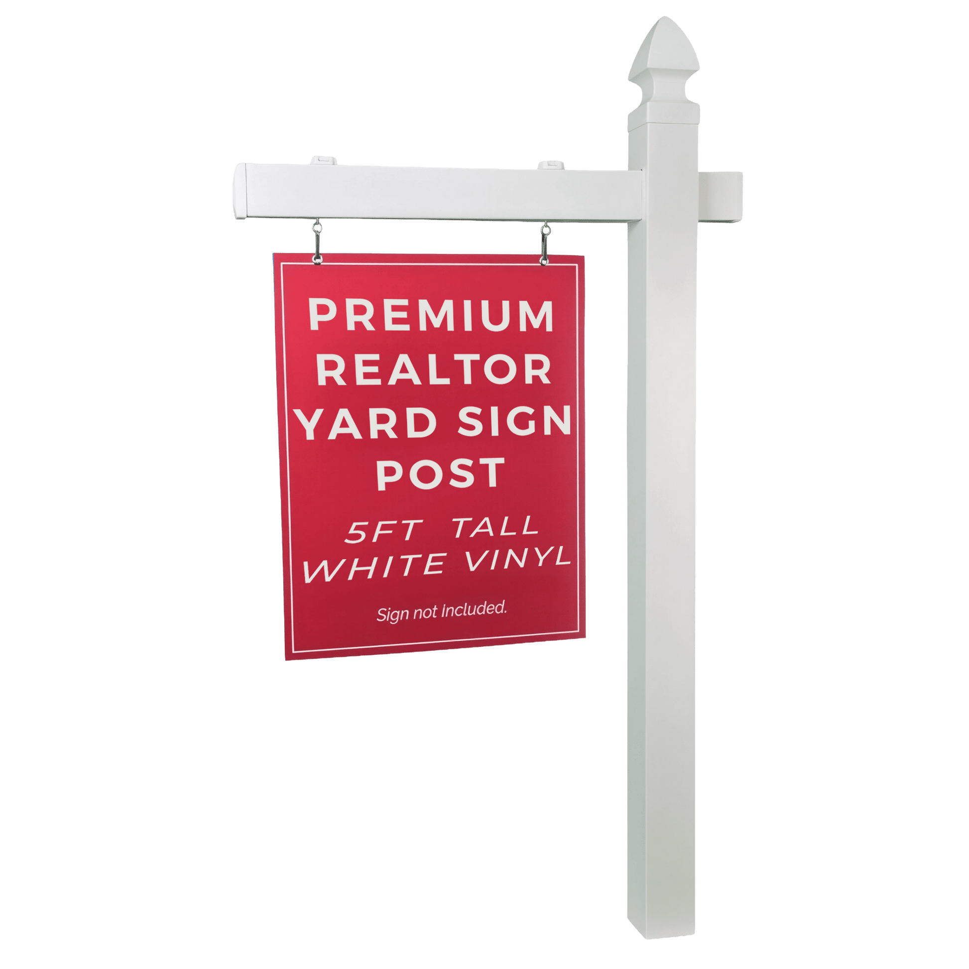 5ft Professional Real Estate Vinyl L - Frame Post 36" W, with Sliding Clips