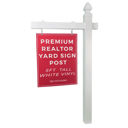 5ft Professional Real Estate Vinyl L - Frame Post 36" W, with Sliding Clips
