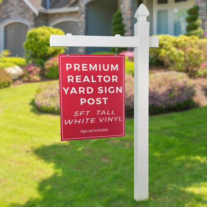 5ft Professional Real Estate Vinyl L - Frame Post 36" W, with Sliding Clips
