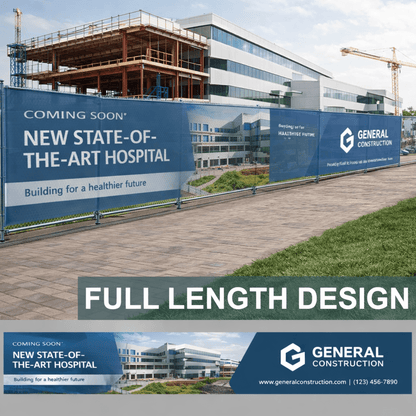 5'x50' Custom Logo Mesh Fence Wrap