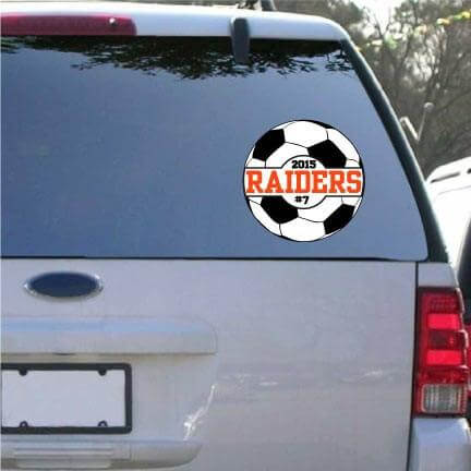 6" Custom Window Decals for Teams