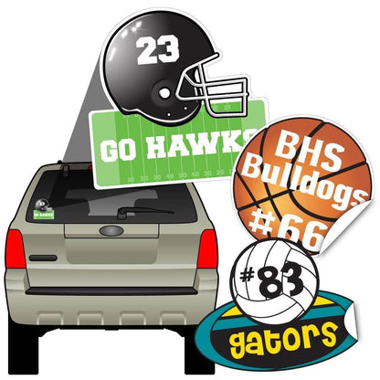 6" Custom Window Decals for Teams