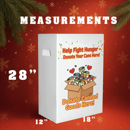 6 - Pack Food Drive Donation Bin - Reusable Corrugated Plastic Trash Cans | 22.3 Gallons