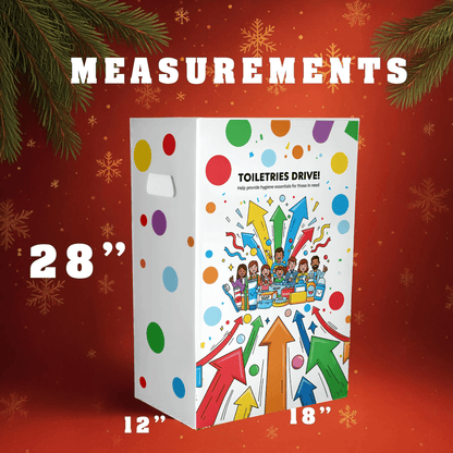 6 - Pack Toiletries Drive Donation Bin - Reusable Corrugated Plastic Trash Cans | 22.3 Gallons