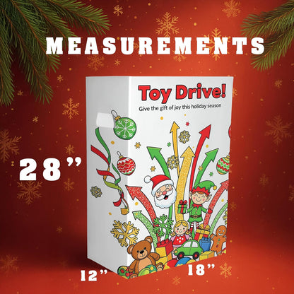 6 - Pack Toy Drive Donation Bin - Reuseable Corrugated Plastic Trash Cans | 36.5 Gallons (Copy)