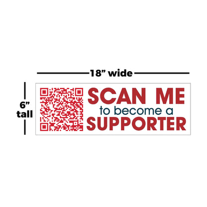 6"x18" QR Code Sign Rider for Yard Signs