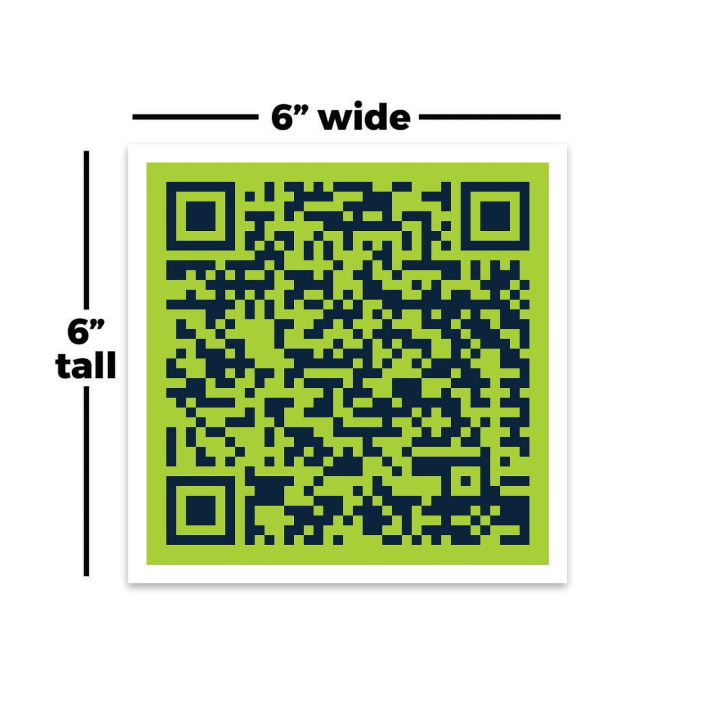 6"x6" QR Code Sign Rider for Political Yard Signs