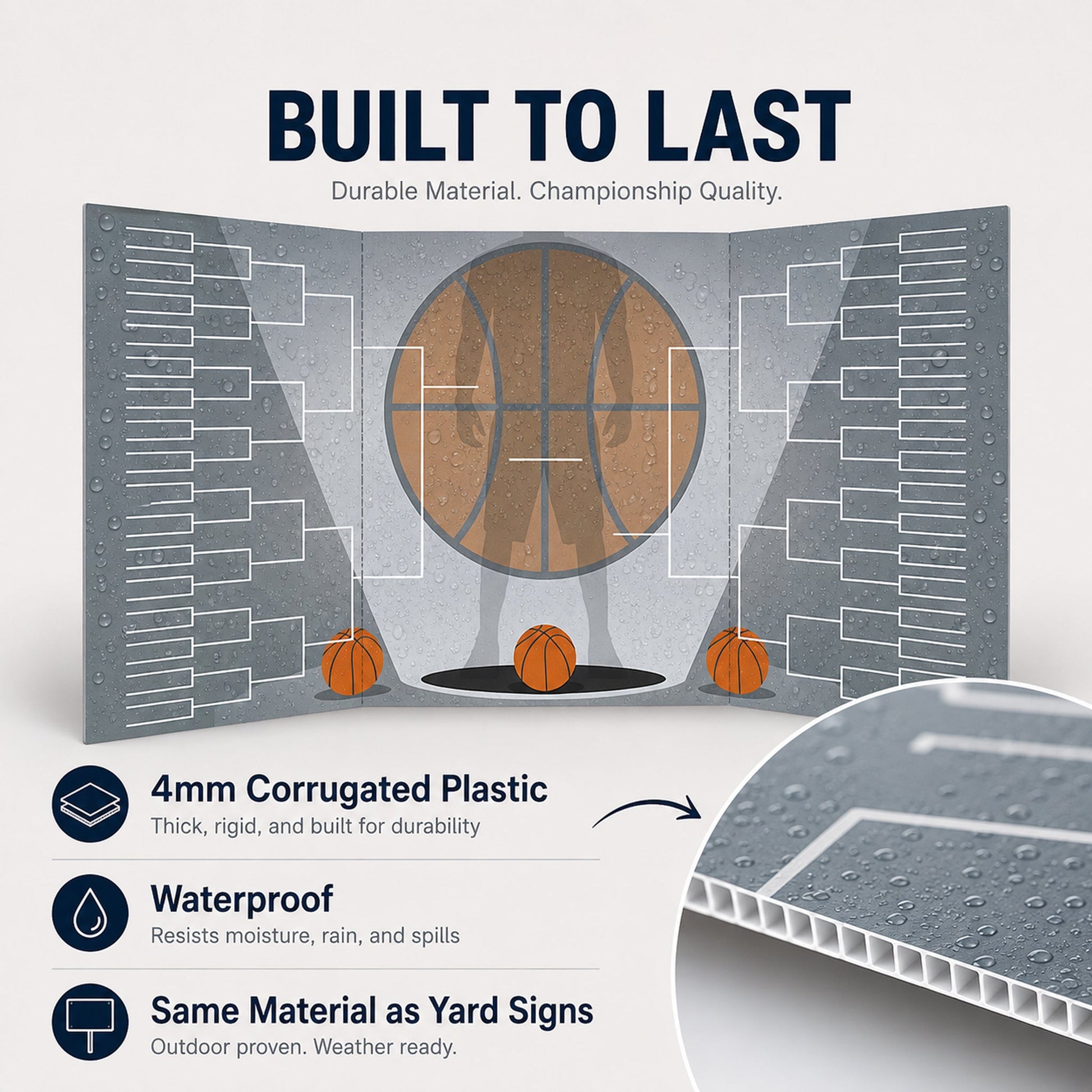72"x36" Giant Basketball Tournament Bracket Sign