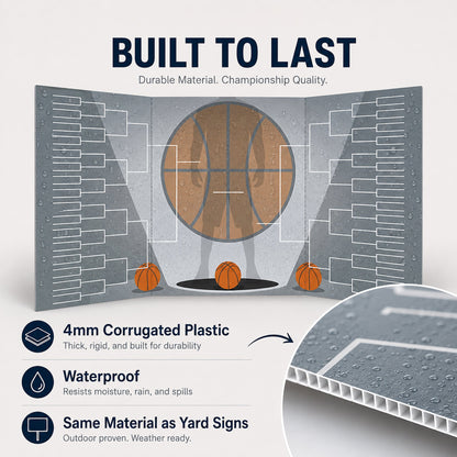 72"x36" Giant Basketball Tournament Bracket Sign