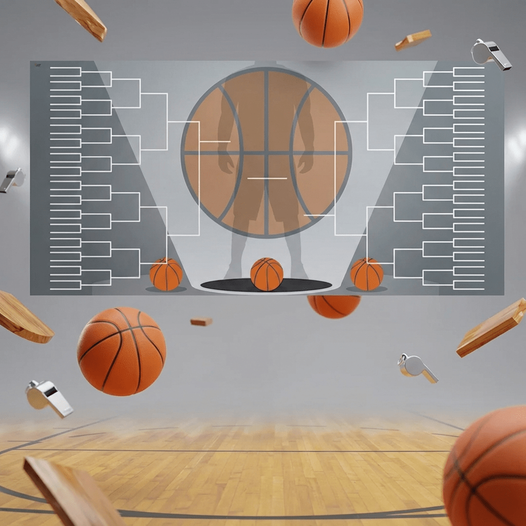 72"x36" Giant Basketball Tournament Bracket Sign