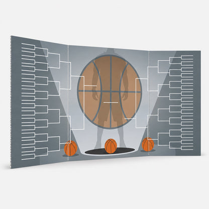 72"x36" Giant Basketball Tournament Bracket Sign