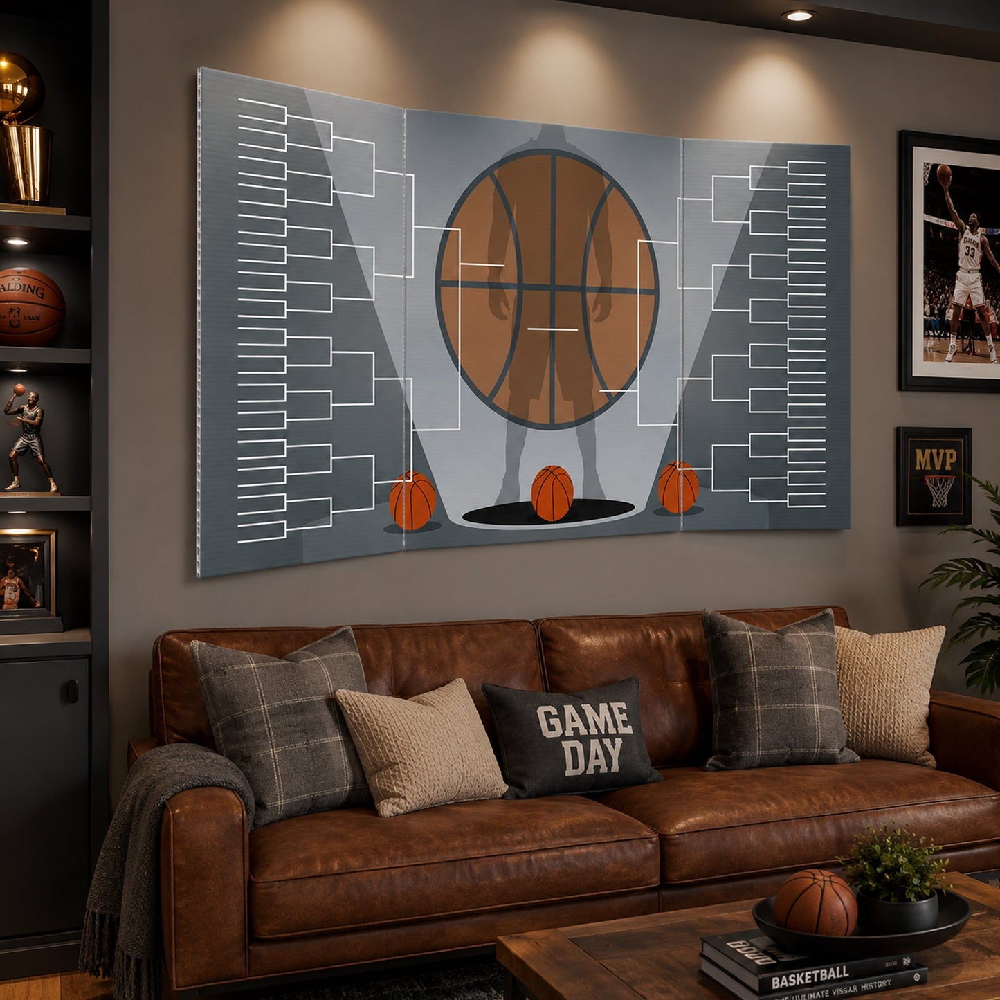 72"x36" Giant Basketball Tournament Bracket Sign