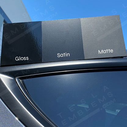 3M Satin Black Tesla Steering Wheel Decals (3pcs) | Cybertruck