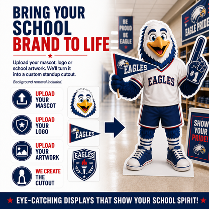 Custom School Mascot Standup Cutouts & School Spirit Displays