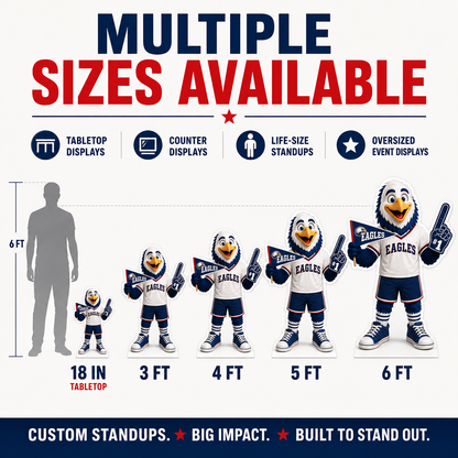Custom School Mascot Standup Cutouts & School Spirit Displays