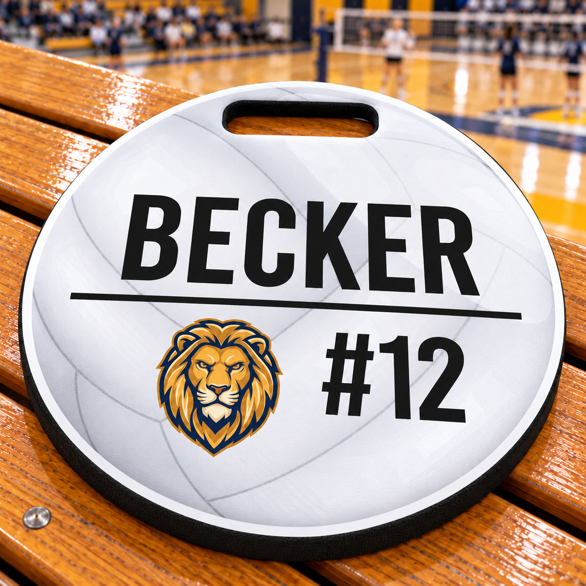 Custom Volleyball Bleacher Cushion – 14" Circle Personalized Seat Pad
