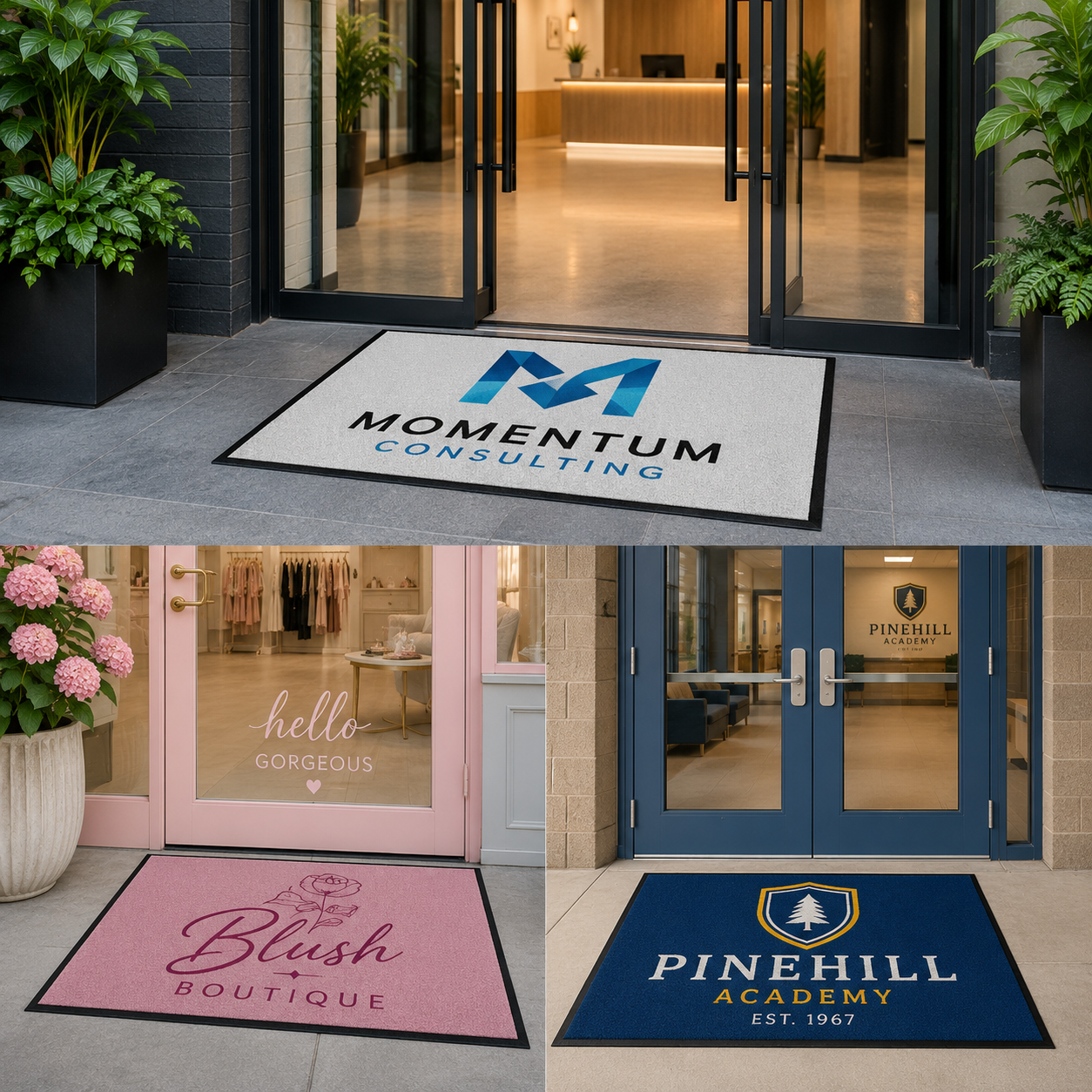Custom Photo Doormat Any Color Custom Logo Doormat Full Color, Commercial Business Doormats