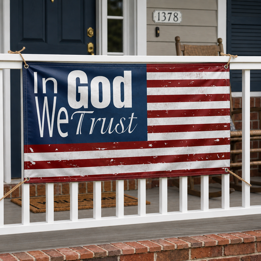Patriotic Banner - In God We Trust Flag