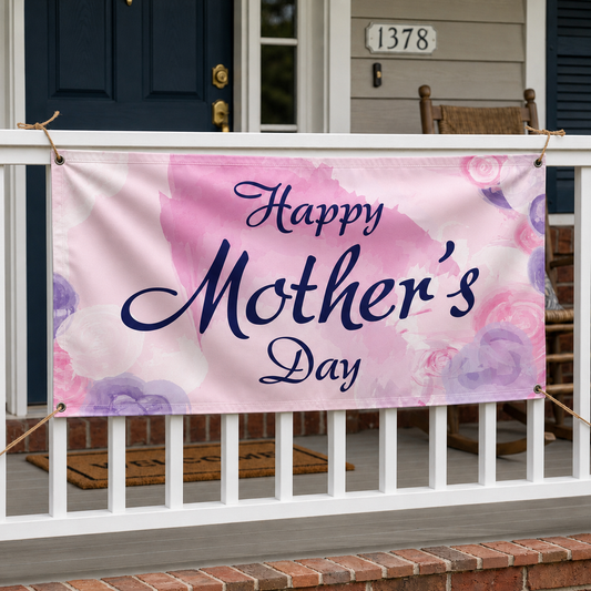 Mother's Day Banner - Happy Mother's Day Watercolor