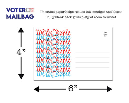 We The People – Blank 4x6 Voter Postcards