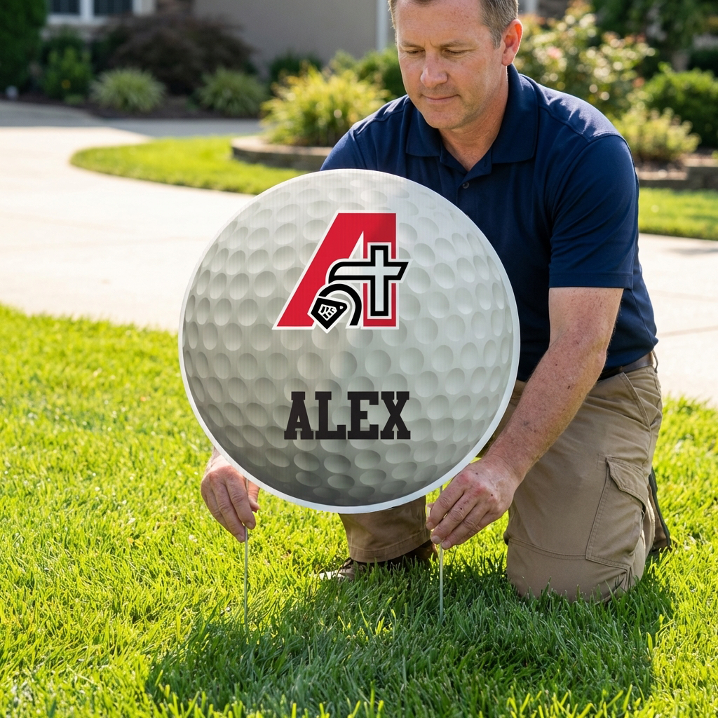 Custom 22" Golf Ball Team Yard Signs
