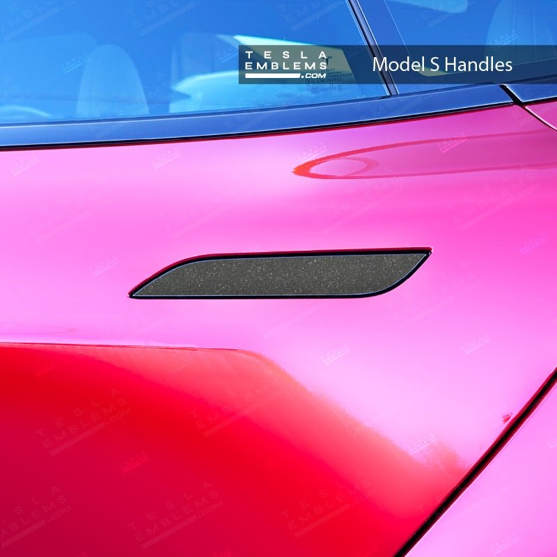 3M Matte Black Metallic Tesla Door Handle Decals (4pcs)
