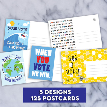 Voter Postcard Variety Pack – 125 Bulk Postcards, 5 Designs