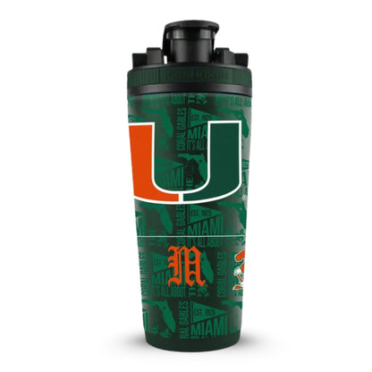 Officially Licensed University of Miami 26oz Ice Shaker