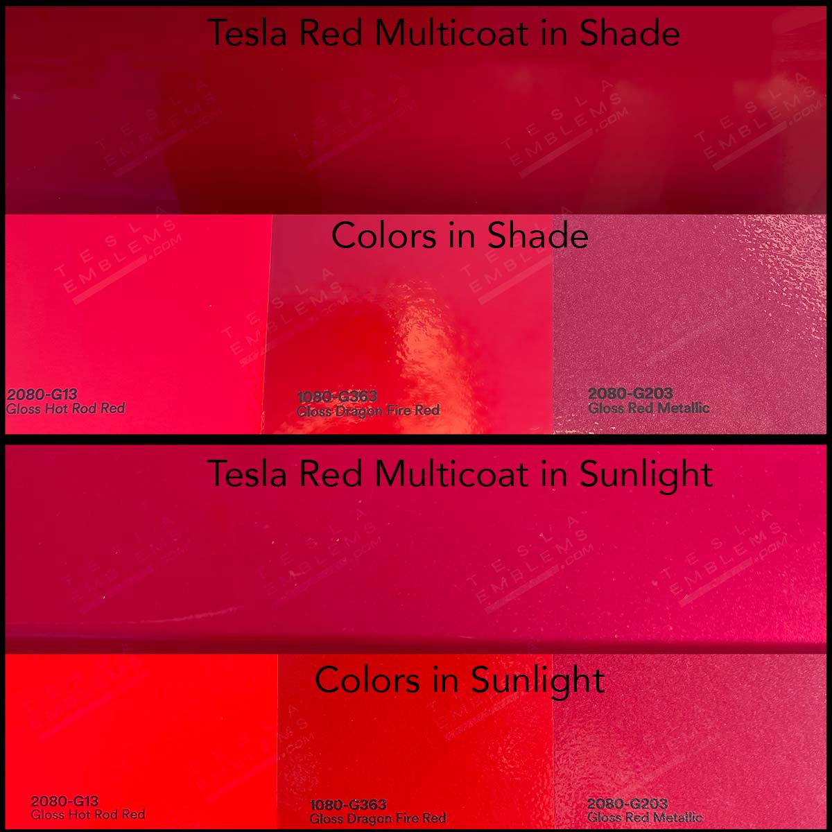 3M Gloss Dragon Fire Red Tesla Steering Wheel Trim Decal Kit (3pcs) | Cybertruck
