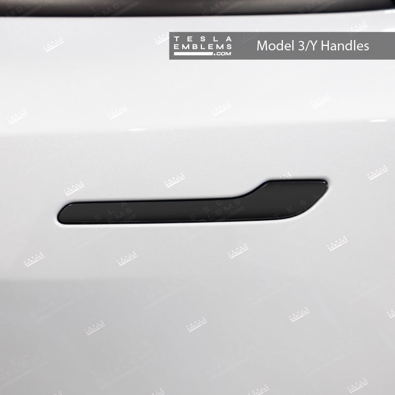 3M Satin Black Tesla Door Handle Decals (4pcs)