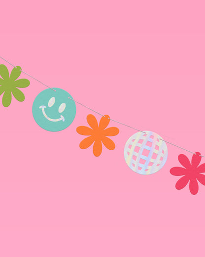 Totally Groovy Banner - iridescent foil banner