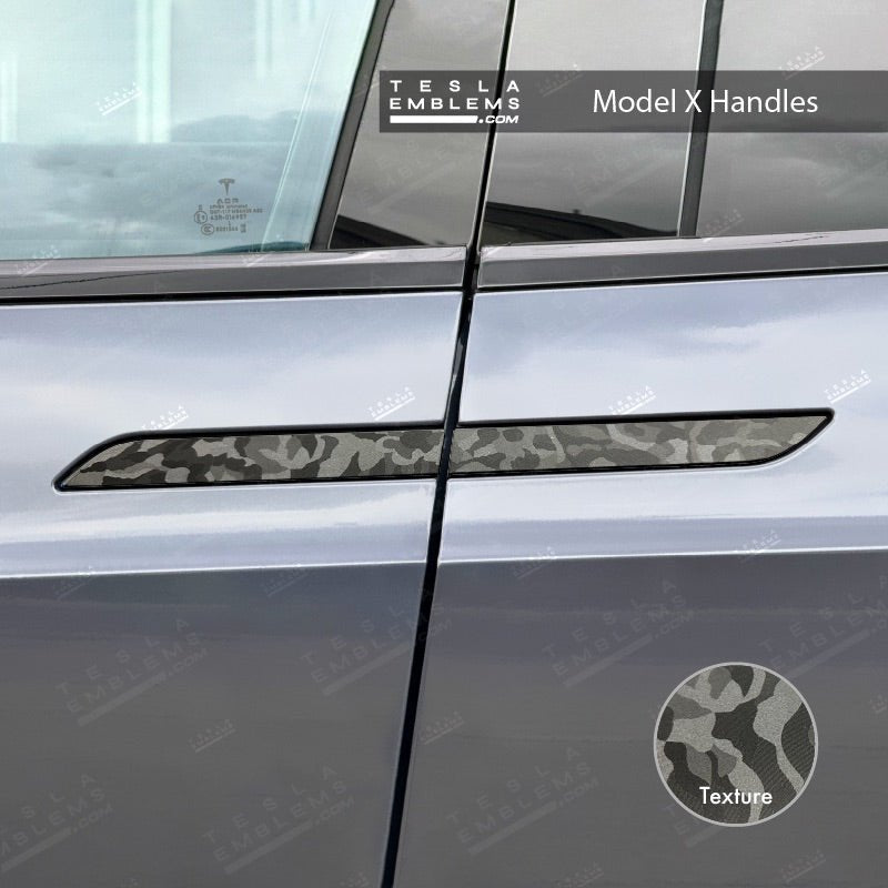 3M Shadow Black Camo Tesla Door Handle Decals (4pcs)
