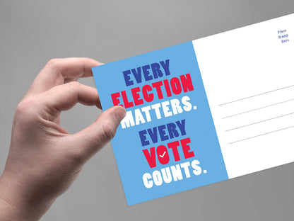 Every Election Matters – Blank 4x6 Voter Postcards | Voter Mailbag