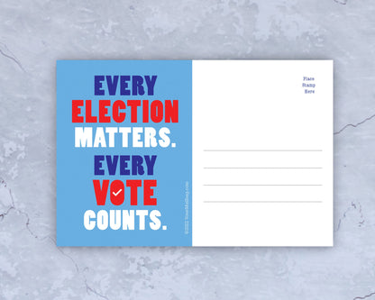 Every Election Matters – Blank 4x6 Voter Postcards | Voter Mailbag