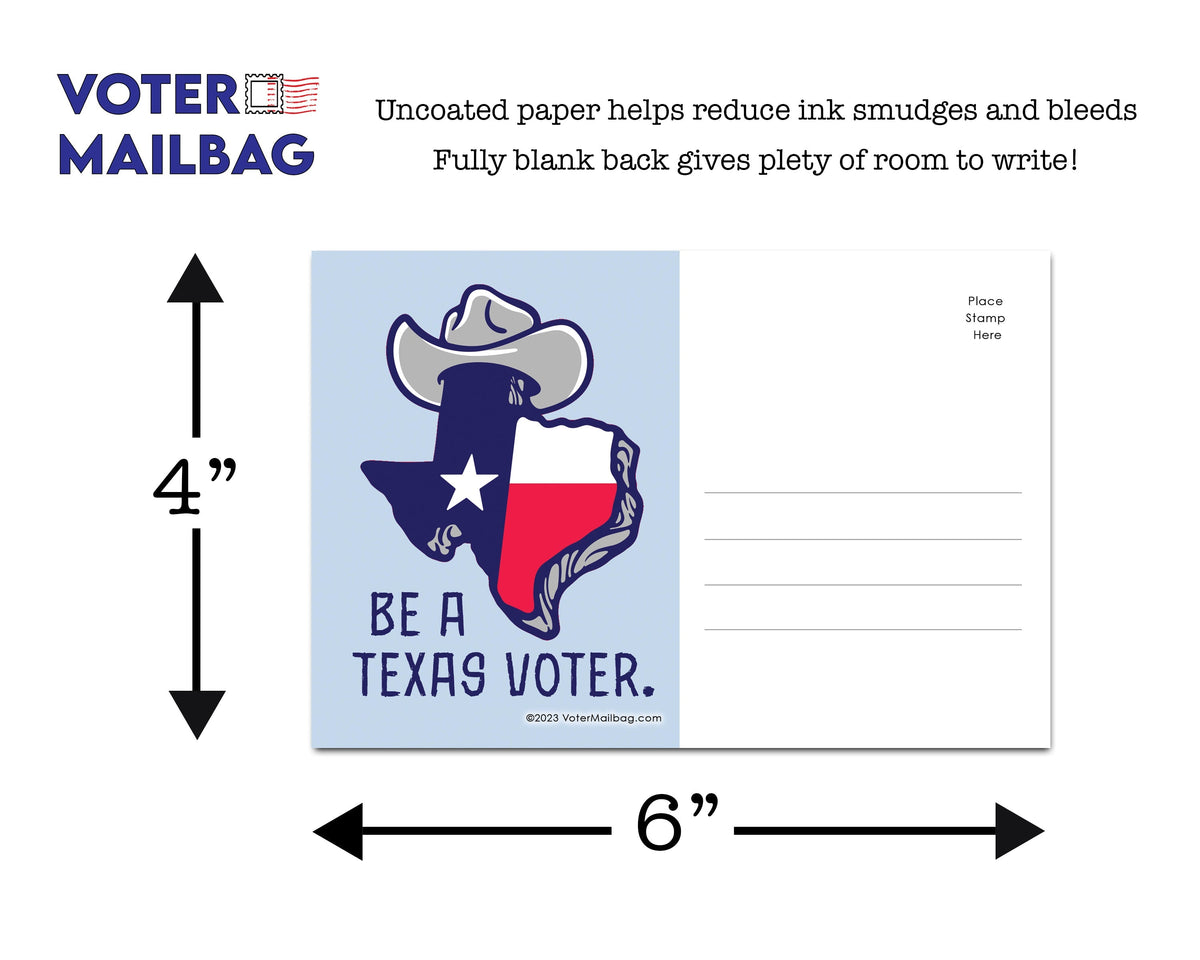 Texas Voter Postcards - Blank 4x6 Voter Postcards