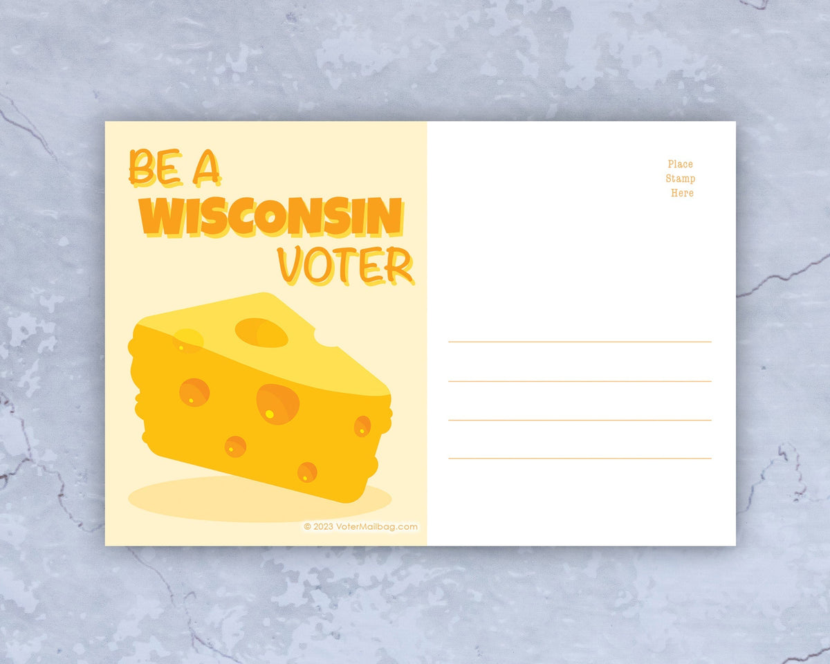 Wisconsin Voter Postcards - Blank 4x6 Voter Postcards