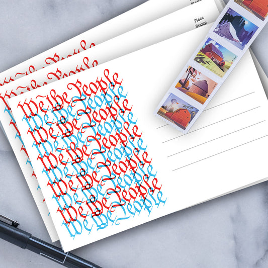 We The People – Blank 4x6 Voter Postcards