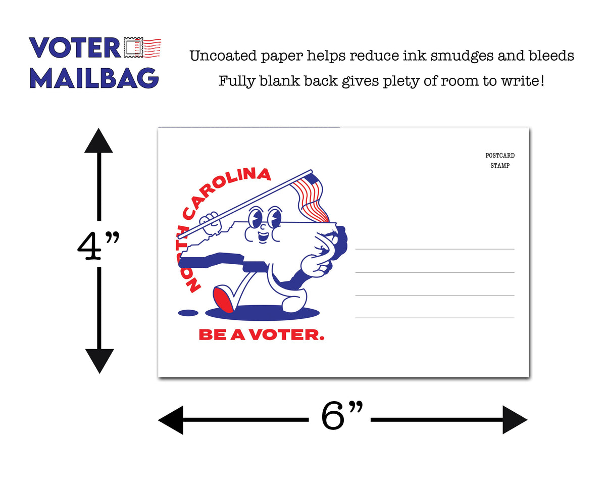 North Carolina Voter Postcards - Blank 4x6 Voter Postcards