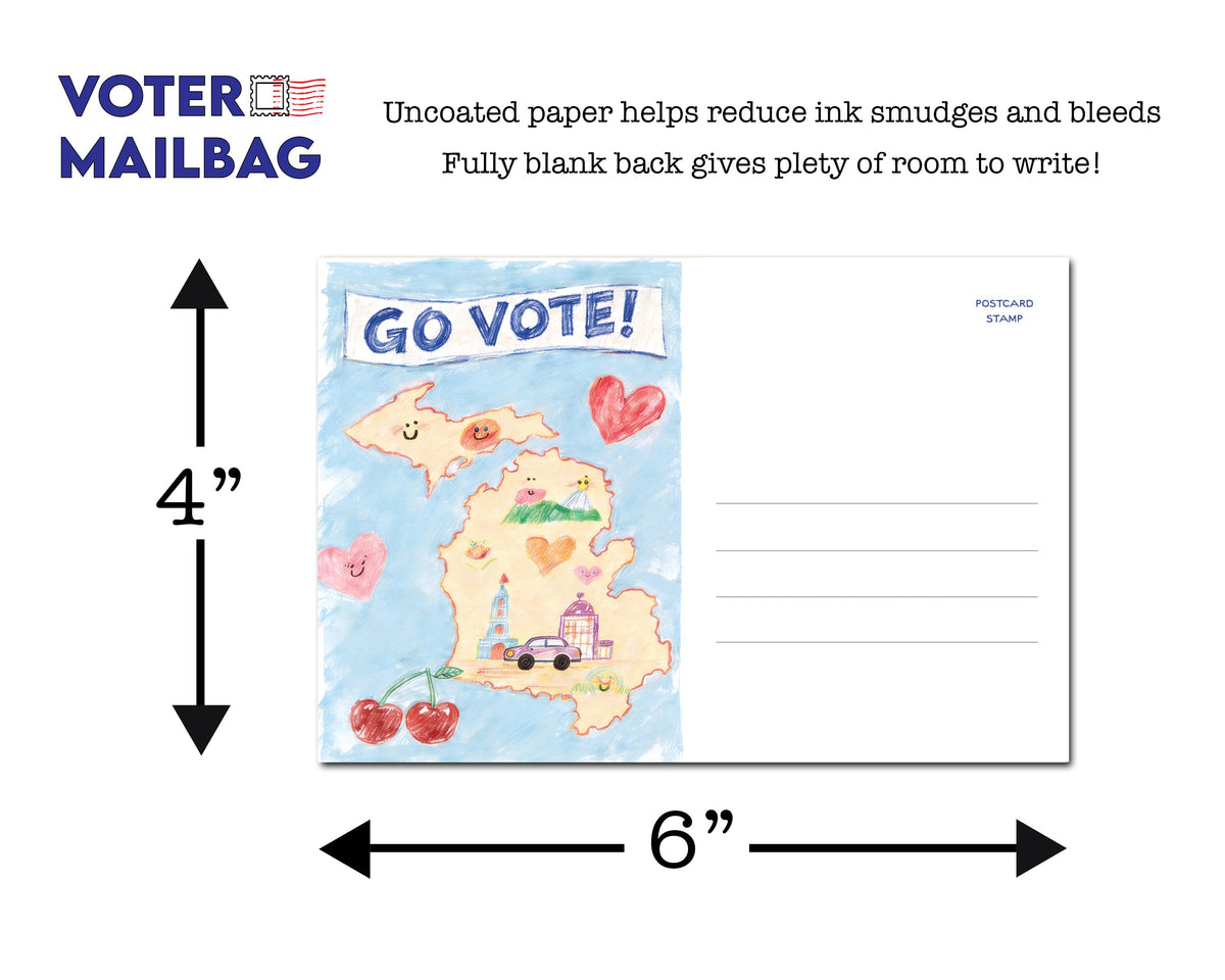 Michigan Voter Postcards - Blank 4x6 Voter Postcards