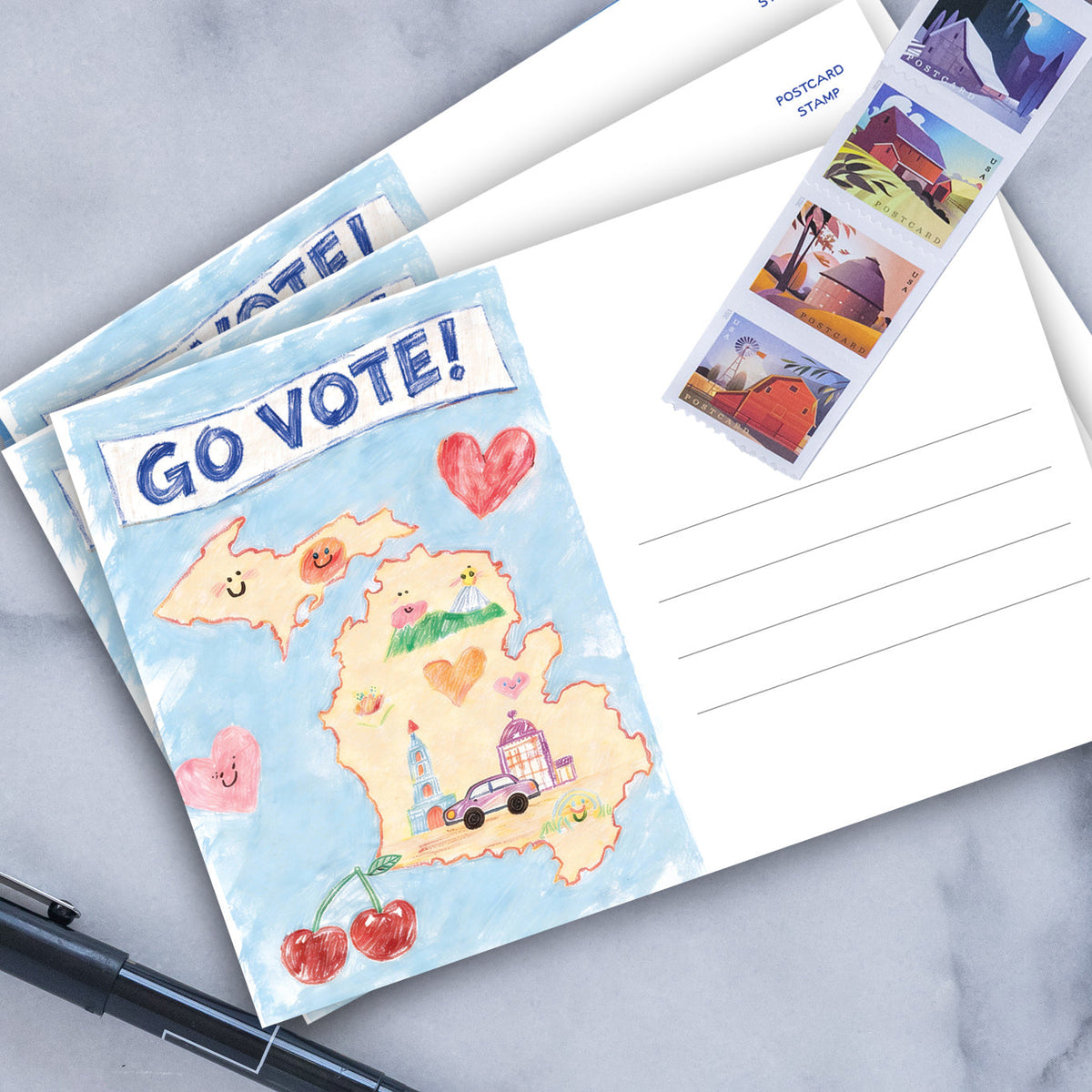 Michigan Voter Postcards - Blank 4x6 Voter Postcards
